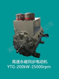 益阳高速永磁同步电动机YTG-200kW-25000rpm