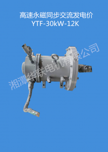 湘潭高速永磁同步交流发电机  YTF-30KW-12K